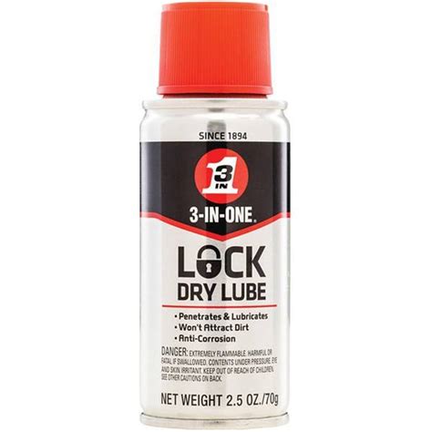 3-In-One 2.5 Oz Lock Dry Lube, Lock Lube And Penetrant | HD Supply