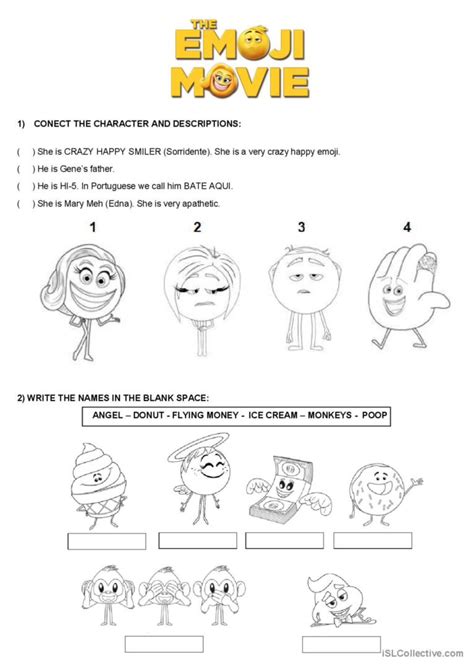 Emoji The Movie Warmer Filler English Esl Worksheets Pdf And Doc