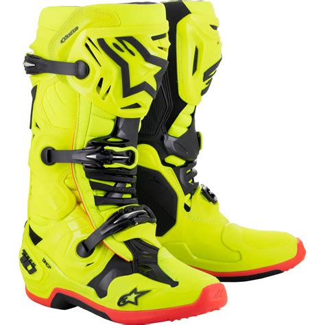 Alpinestars Mx Boots Tech Flo Yellow Black Flo Red Maciag Offroad