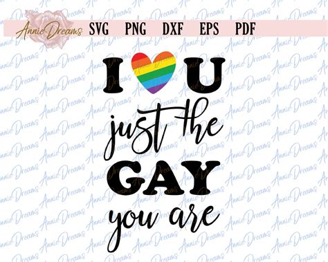 LGBT Rainbow Love SVG Gay Pride SVG Gay Dxf Rainbow Pride Svg Gay Couple Svg Cut Files For