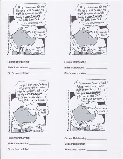 Symbiotic Relationships Worksheet Good Buddies Inspirex