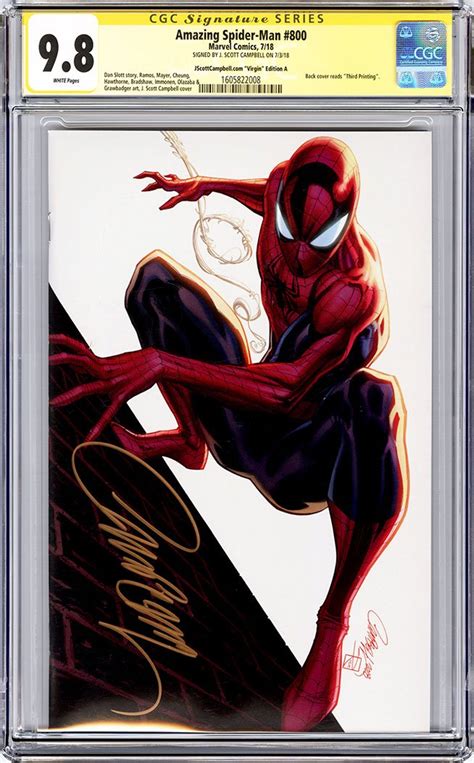 Amazing Spider Man 800 Tagged Graded J Scott Campbell Store