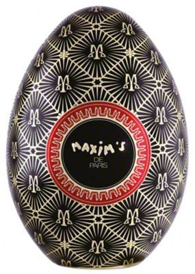 Maxim S De Paris Dark Chocolate Filled With Caramel Black Egg Tin