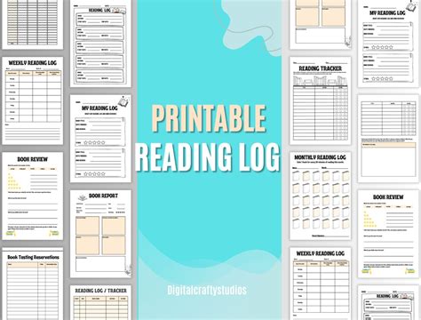 Book Tracker Reading Log Printable Book Journal Book Review