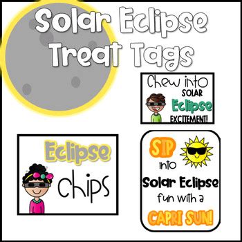 Solar Eclipse Treat Tags Sun Moon Space Treats Solar Eclipse 2024