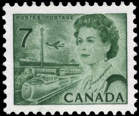 Queen Elizabeth II Transport And Communications Canada Postage Stamp