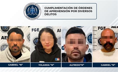 Cumplimentan órdenes De Aprehensión Contra Cuatro Presuntos Delincuentes