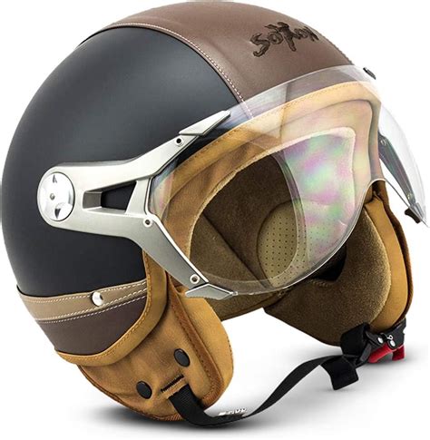 Soxon SP 325 URBAN Casco Demi Jet ECE Certificato Nero L 59 60cm