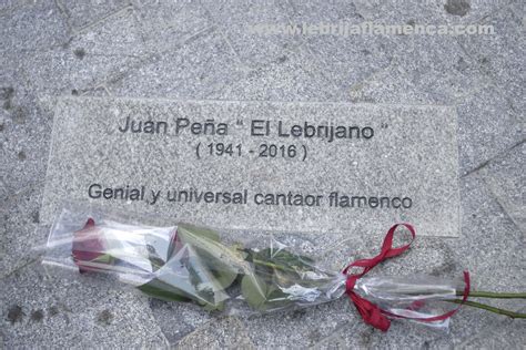 Placa Homenaje Al Genial E Ilustre Cantaor Juan Pe A El Lebrijano