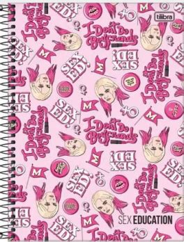 Caderno Espiral Capa Dura Universitário Sex Education Tilibra Matérias Folhas Mundo do