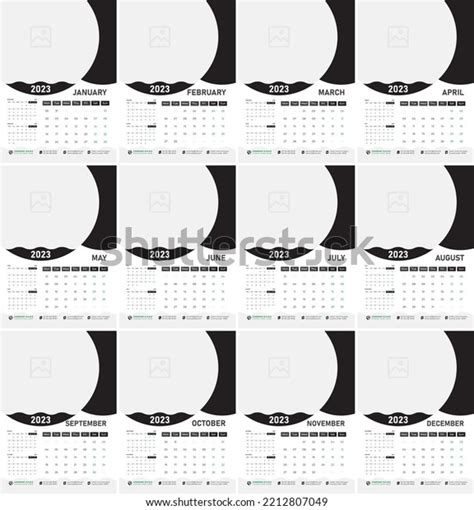 2023 Calendar Weekly Monthly Template Stock Vector (Royalty Free) 2212807049 | Shutterstock