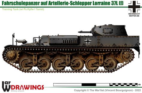 Artellerie Schlepper Lorraine 37L F Fahrschulepanzer Auf Artellerie