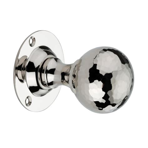 Spira Brass Hammered Ball Mortice Door Knob Polished Nickel Sb2128p More 4 Doors