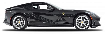 Black Ferrari Side View PNG PNG Mart