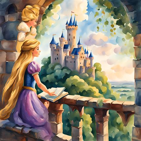 Download Rapunzel Princess Book Royalty Free Stock Illustration