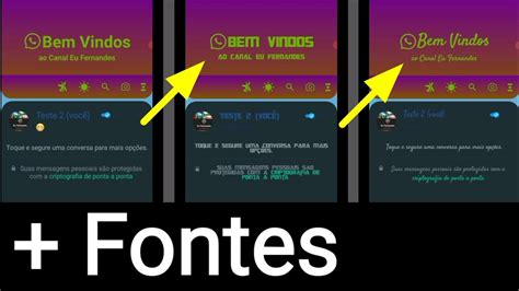 Como ALTERAR A FONTE Das Letras No WhatsApp Modificado 2023 YouTube