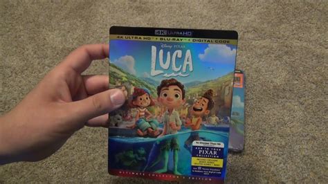 Disney Pixar Luca 4K Ultra HD Blu Ray Digital Code Unboxing YouTube