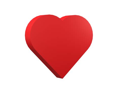 3D heart shape isolated on transparent background PNG file format ...