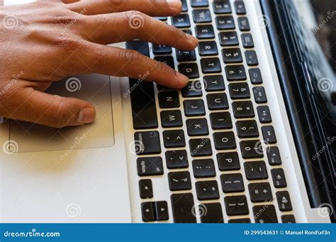 Hands Typing on Laptop Keyboard. Stock Image - Image of people, copy ...