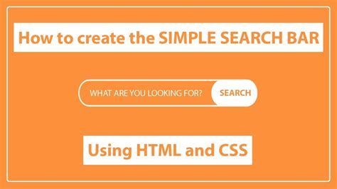 How To Create The Search Bar Using Html And Css Simple Search Bar