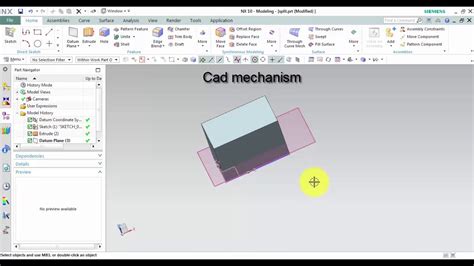 Siemens Nx Tutorials How To Use Split Body Command Youtube