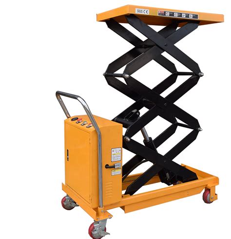 500KG Lift Table Trolley Electric Lift Table Battery Electric Scissor ...