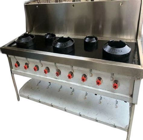 LPG Five Burner Chinese Cooking Range For Commercial Number Of Burner