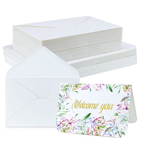 Blank Watercolor Cards With Envelopes Not Folded 30 Pack 30