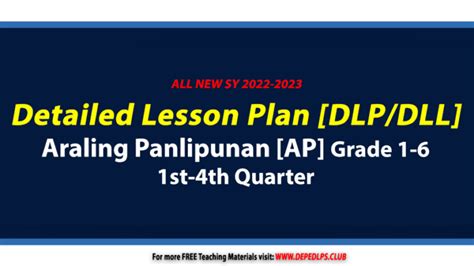 Parts Of A Detailed Lesson Plan Deped Printable Templates Free