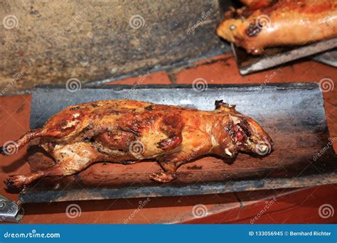 Guinea Pig Roasted - Traditional Meal in Peru. South America Stock Image - Image of eating ...