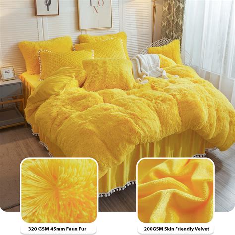 Free Shipping Liferevo Luxury Plush Shaggy Duvet Cover Set Soft