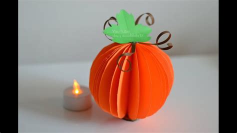 Mini Calabaza De Papel YouTube