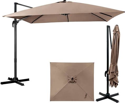 Goplus Parasol De Jardin Double Couche Parasol D Ext Rieur En M Tal