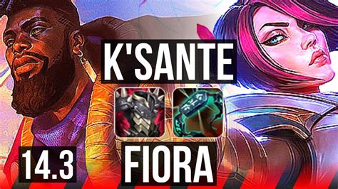 K SANTE Vs FIORA TOP 9 3 12 Rank 10 K Sante KR Challenger 14 3