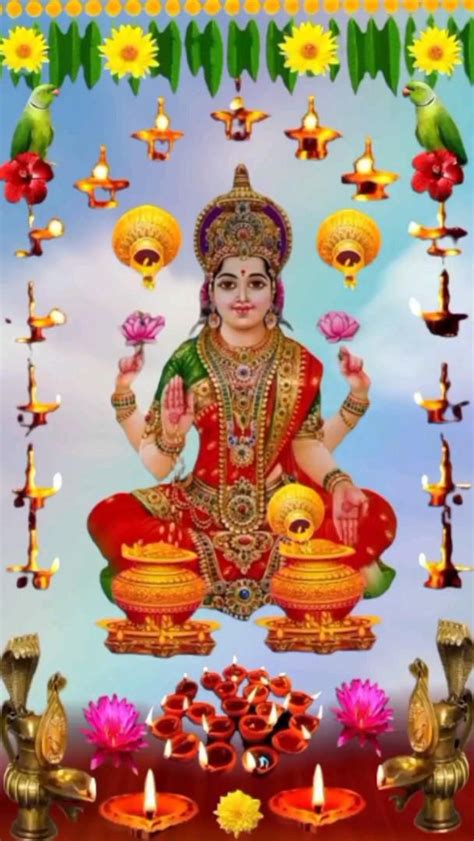 jay laxmi mata | Laxmi goddess wallpapers painting, Happy navratri ...