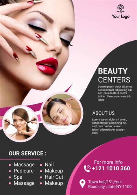 Beauty Salon And Skin Care Flyer Template Postermywall