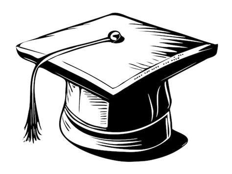 Premium Vector | Graduation cap student hand drawn sketch illustration