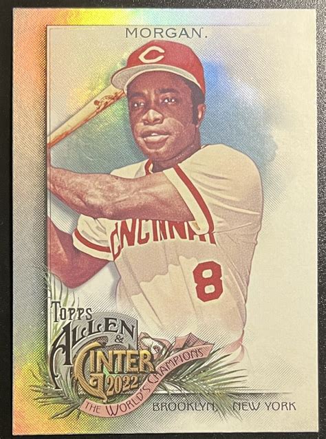 Joe Morgan Silver Portrait Hot Box Foil Topps Allen Ginter