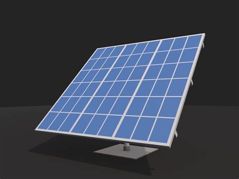 Cartoon Low Poly Solar Panel Free Vr Ar Low Poly D Model Cgtrader