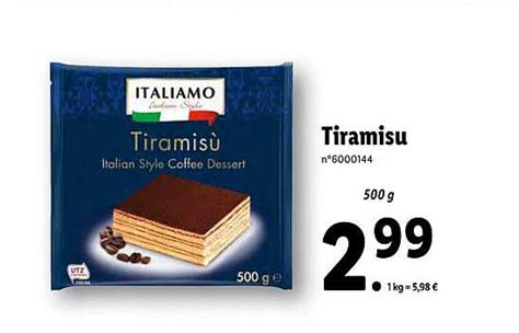 Promo Tiramisu Italiamo Chez Lidl ICatalogue Fr