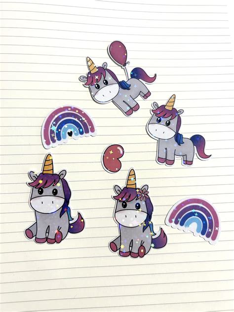 cute glitter unicorn stickers : r/stickers