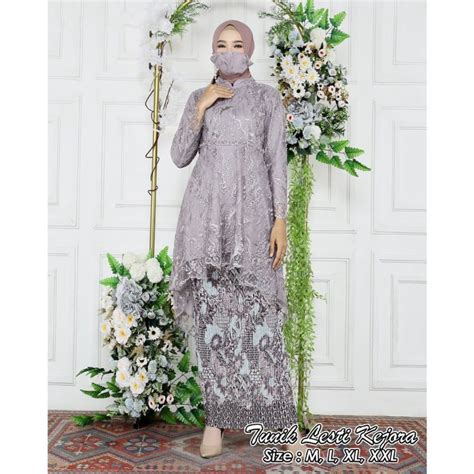 Jual Terbaru Setelan Kebaya Aurora Modern Set Kebaya Lesty Tulle Kebaya