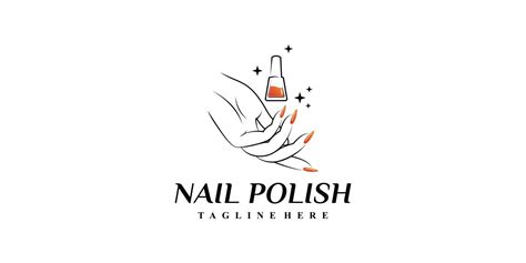 Nail Polish Or Nail Studio Logo Design With Creative Element And Unique