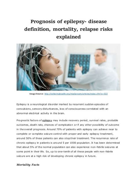 Prognosis of epilepsy disease definition, mortality, relapse risks e…