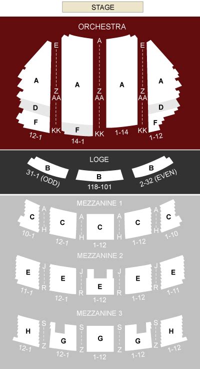 Paramount Theatre Seattle, WA - seating chart and stage