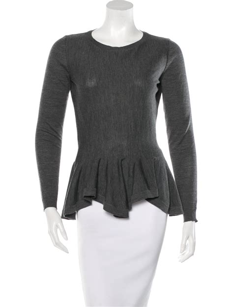 Alexander Mcqueen Wool Peplum Sweater Clothing Ale The Realreal