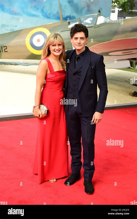 Aneurin Barnard (right) attending the Dunkirk world premiere at the ...