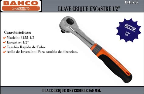 Bahco Llave Crique Ergo Multifun 260mm 8155a Centro De Materiales