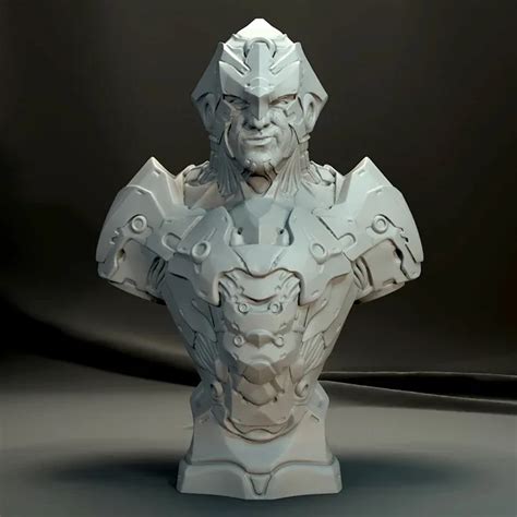 3D Print Sci Fi Bust Armour FlippedNormals