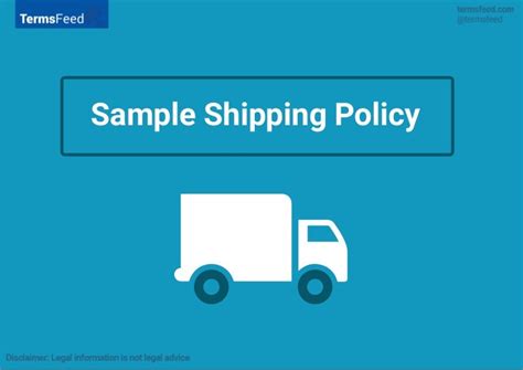 Sample Shipping Policy Template